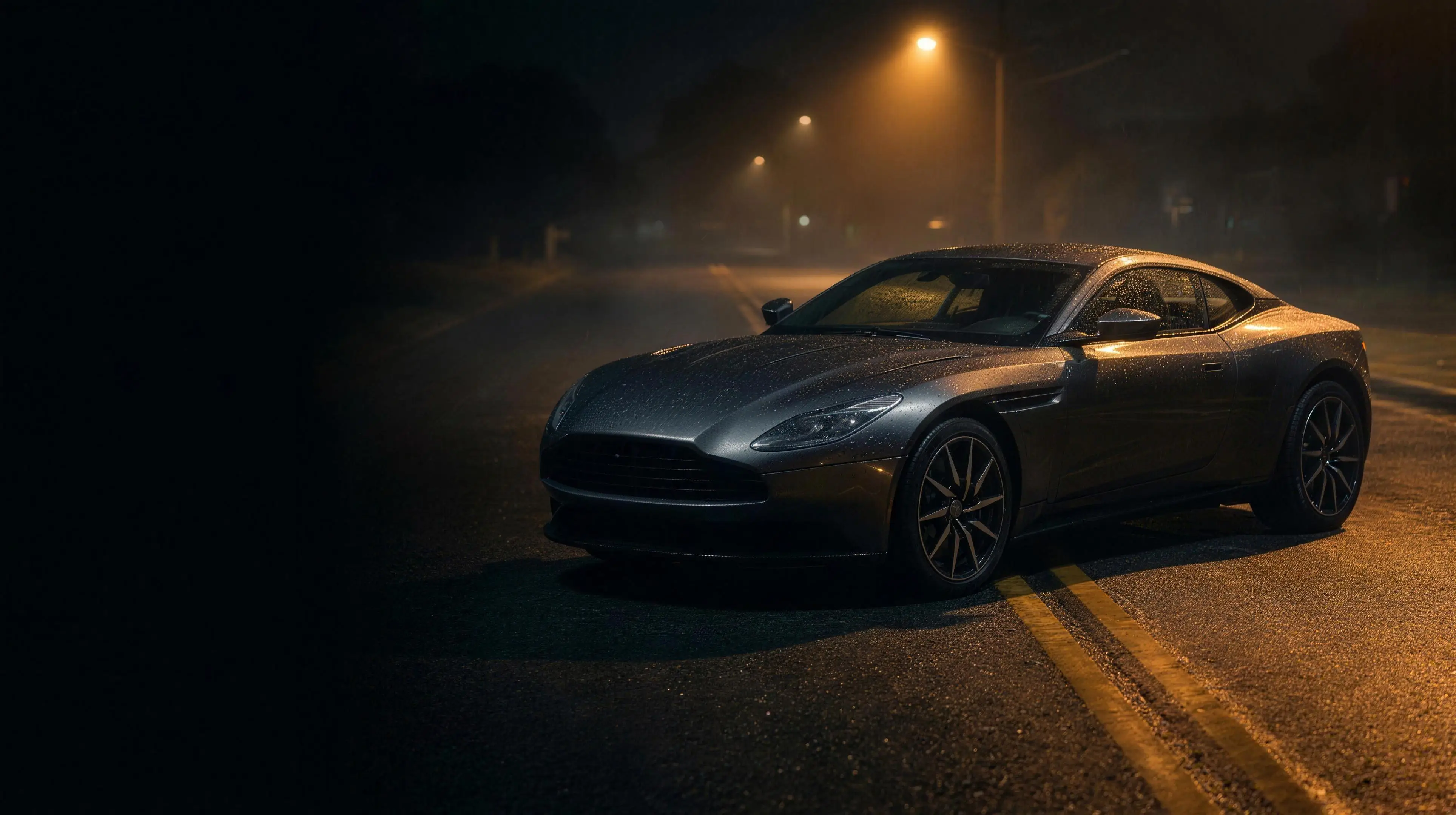 The Maestro coupe on the street, double-yellow lines under it